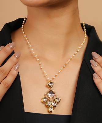 Uncut kundan polki pearl necklace 3