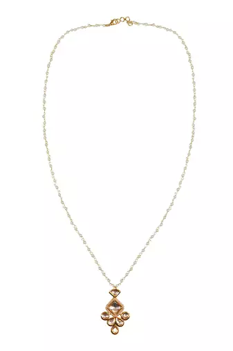 Uncut kundan polki pearl necklace