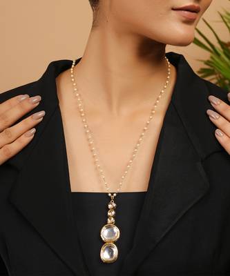 Kundan statement pendant set 3