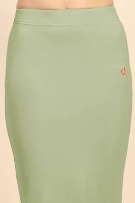 Trendmalls Olive Green Solid Nylon Soft Petticoat Skirts for Women Saree Shape Wear  6
