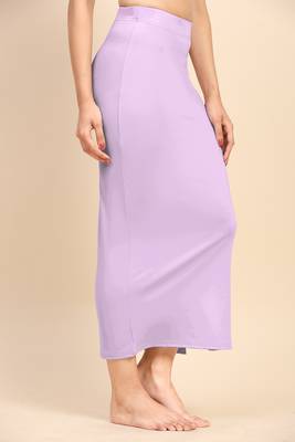 Trendmalls Purple Solid Nylon Soft Petticoat Skirts for Women Saree Shape Wear  5