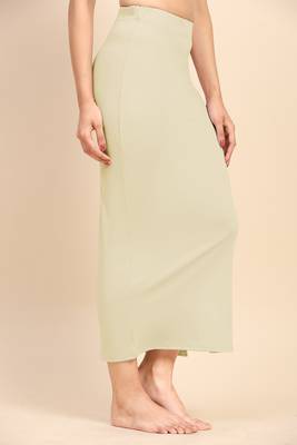 Trendmalls Beige Solid Nylon Soft Petticoat Skirts for Women Saree Shape Wear  5