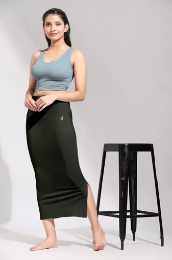 Trendmalls Solid Nylon Soft Petticoat Skirt Saree Shape Wear for Women