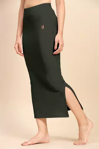 Trendmalls Solid Nylon Soft Petticoat Skirt Saree Shape Wear for Women