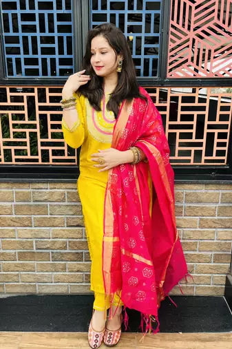 Vredevogel women cotton blend kurta set