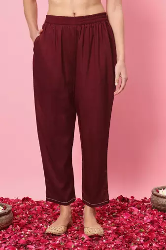 Vredevogel women's silk blend kurta pant set with chinon print dupatta