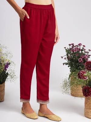 Vredevogel women's silk blend kurta pant set with chinon work dupatta 4