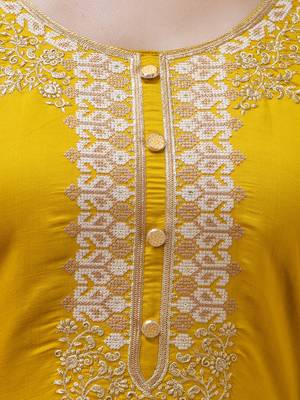 Vredevogel kurta set with dupatta | viscose roman silk embroidered kurta pant set for women 2