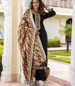 Vredevogel kurta set with dupatta | viscose roman silk embroidered kurta set for women