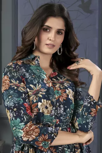 Multi beautiful printed rayon partywear co-ord sets dress