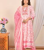 Pink beautiful readymade plus size dress for ethnic looks