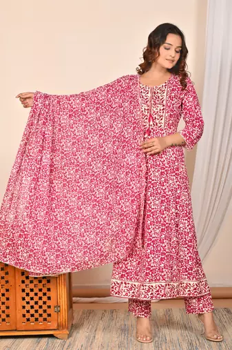 Maroon beautiful readymade plus size dress for ethnic looks