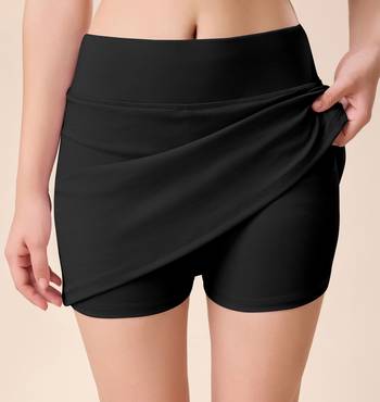 Trendmalls beige solid nylon soft  petticoat skirts for women saree silhouette shape wear dress for saree shapewear 4