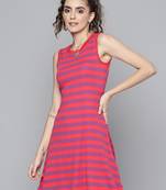 Pink plain poly cotton short dresses