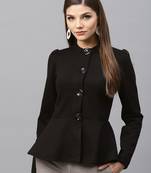 Black plain fleece jackets