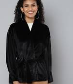 Black plain velvet jackets