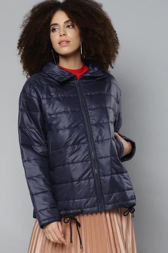 Blue plain polyester jackets