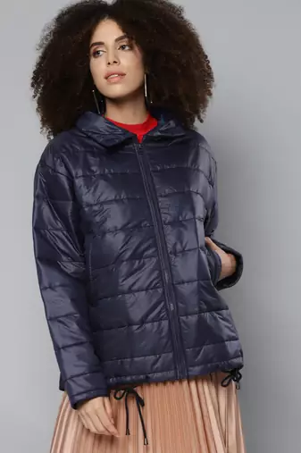 Blue plain polyester jackets