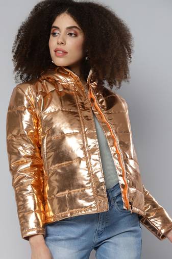Copper plain polyester jackets