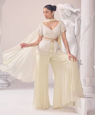 Olivia peplum sharara set 1