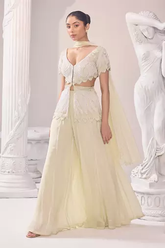 Olivia peplum sharara set