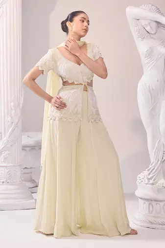 Olivia peplum sharara set