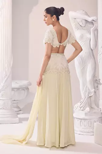 Olivia peplum sharara set