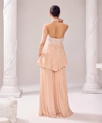 Hiley halterneck peplum sharara set 5