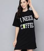 Black plain cotton women t shirts