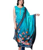 Ruh women's traditional silk blend kurti pant with dupatta