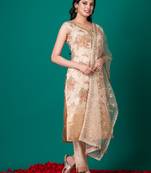 Ruh women's traditional silk blend kurti pant with dupatta