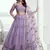 lavender net threadwork and sequin lehenga set choli with dupatta