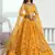 endearing yellow color embroidered soft net lehenga set choli with dupatta