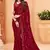 Maroon georgette c glamorous sequins work saree