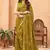 Green georgette c glamorous sequins work saree