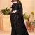 Black georgette c glamorous sequins work saree