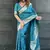 Blue banarasi silk Woven jari traditional rich indian traditional saree