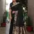 Black dola silk Woven paithani saree with festive bandhej print