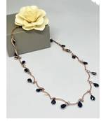 Stylish black leaf design rose gold chain set for women and girls