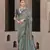 Teal sigma silk ajrakh printed traditional print saree