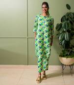 Red  printed kurta set