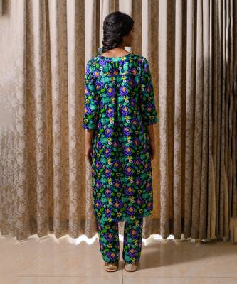 Blue printed kurta set 4
