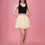 Trendmalls Beige Plain Solid Nylon Soft Mini Skirts for women