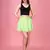 Trendmalls Light Green Plain Solid Nylon Soft Mini Skirts for women