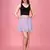 Trendmalls Purple Plain Solid Nylon Soft Mini Skirts for women