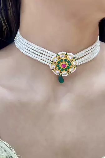 Multicolor Kundan Choker Set