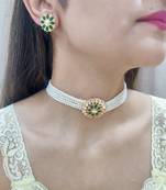 Green Kundan Choker Set
