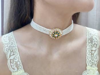 Green Kundan Choker Set 2