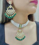 Noori Green Kundan Choker Set