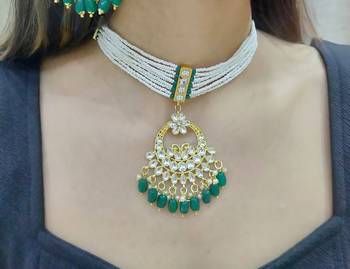 Noori Green Kundan Choker Set 2